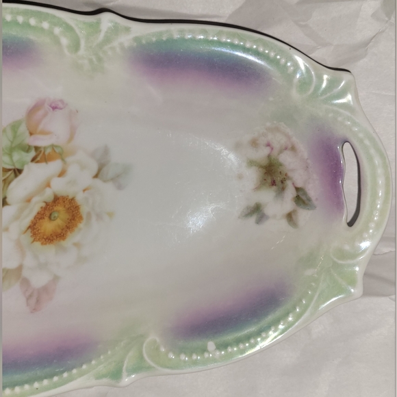 Vintage Oval Floral Tray/Dish - Picture 4 of 6